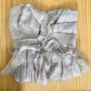 Super Lucy - Ruffle Grey Mettalic Corset - Size 36 / S